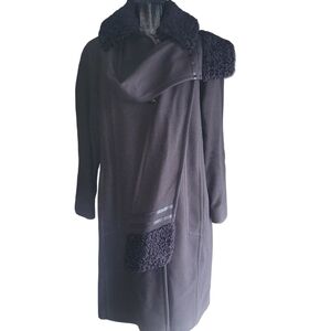 Vintage Me-Jay Brown Cashmere and Wool Blend Long Winter Coat
